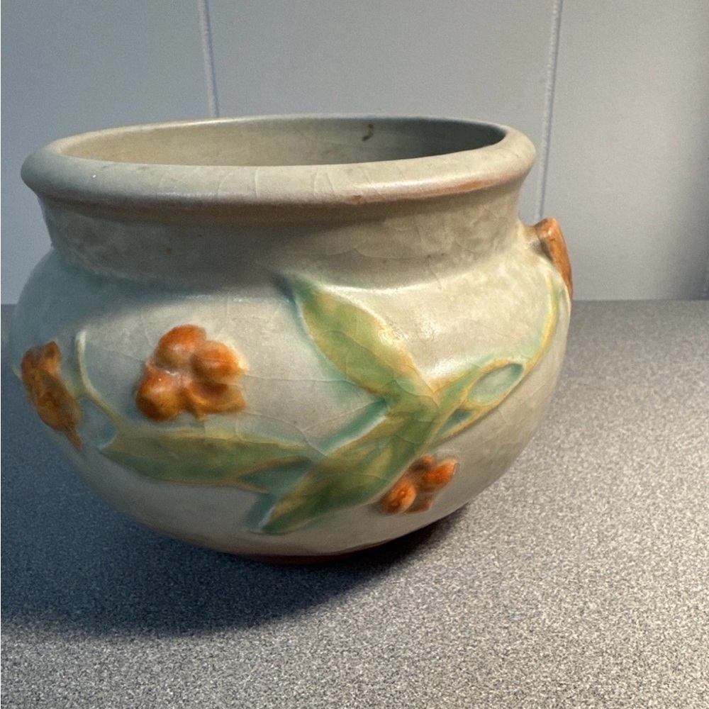 Roseville Pottery, Bittersweet Planter, 1951, 800-4, 4" Tall - Picture 4 of 8